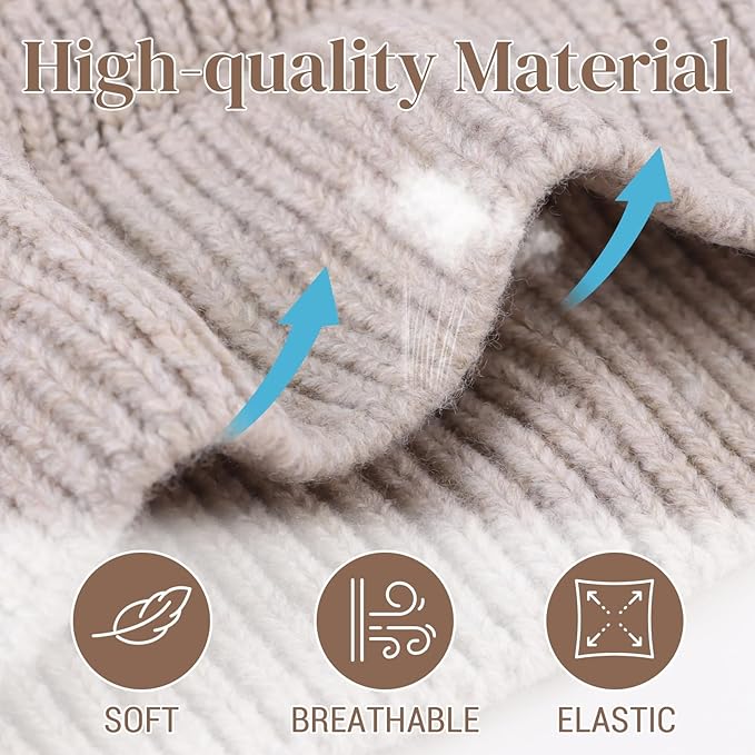 Bear Baby Beanie Knitted Baby Winter Hat Infant Toddler Boys Girls Beanie with Cotton Lining
