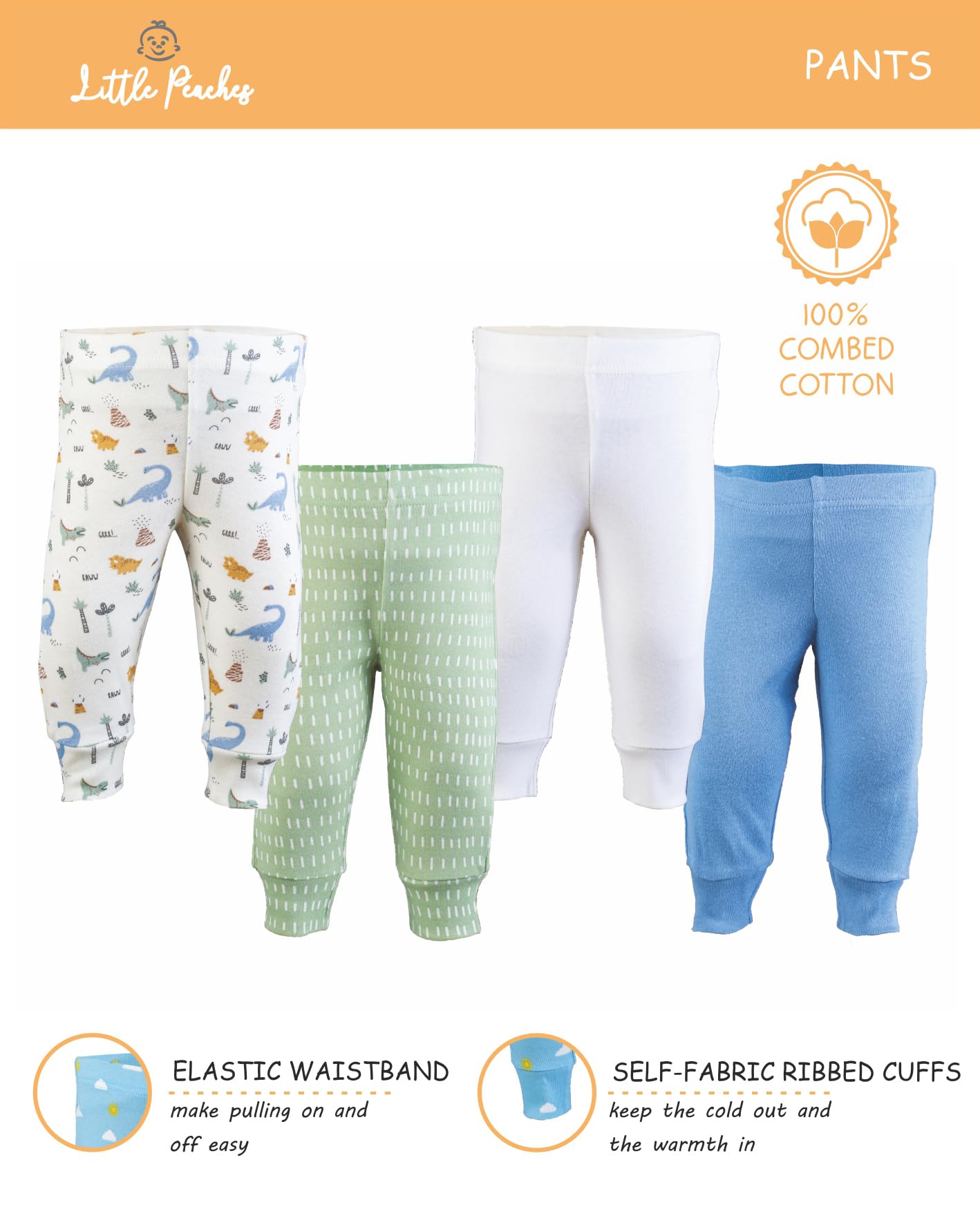 Little Peaches Unisex Newborn Clothes - 25 Piece Gender Neutral Newborn Clothes & Accessories Set - Rawr-some