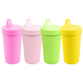 Re-Play Spill-Proof Sippy Cups for Toddlers - Kids Reusable 10 Oz Set of 4, Dishwasher & Microwave Safe, Made in USA, Tulip