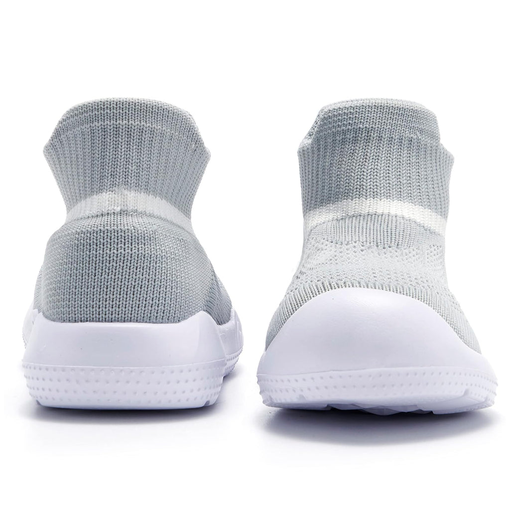 MORENDL Toddler Sock Shoes Baby Walking Shoes Infant Slippers Boys & Girls Non-Slip Sneakers Grey
