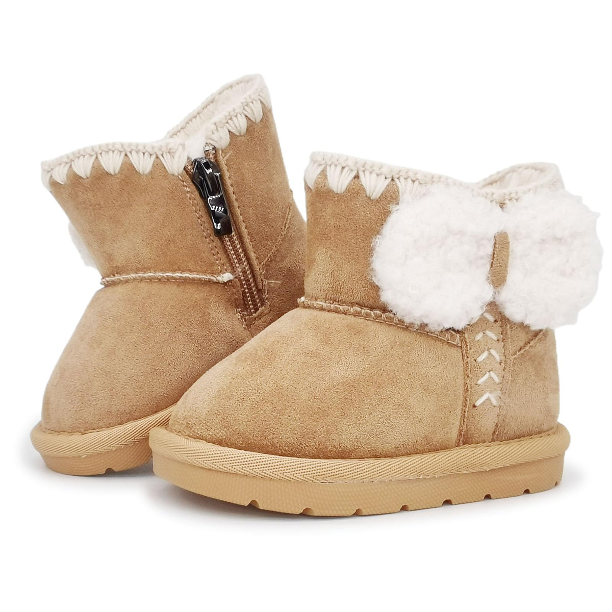 iSusuJo Baby Boots Infant Boy Girl Winter Snow Booties Pink 6-12 Months