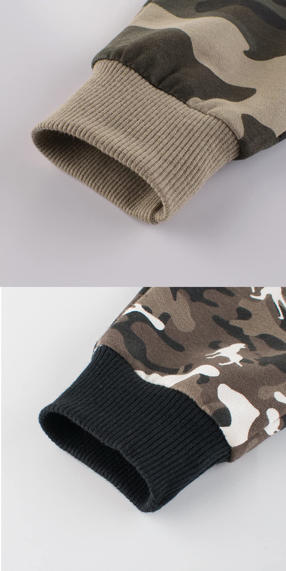 HUAER& Baby Boy's Jogger Pants Dinosaur Car Drawstring Elastic Sweatpants (Brown camo + Green camo 6Years)