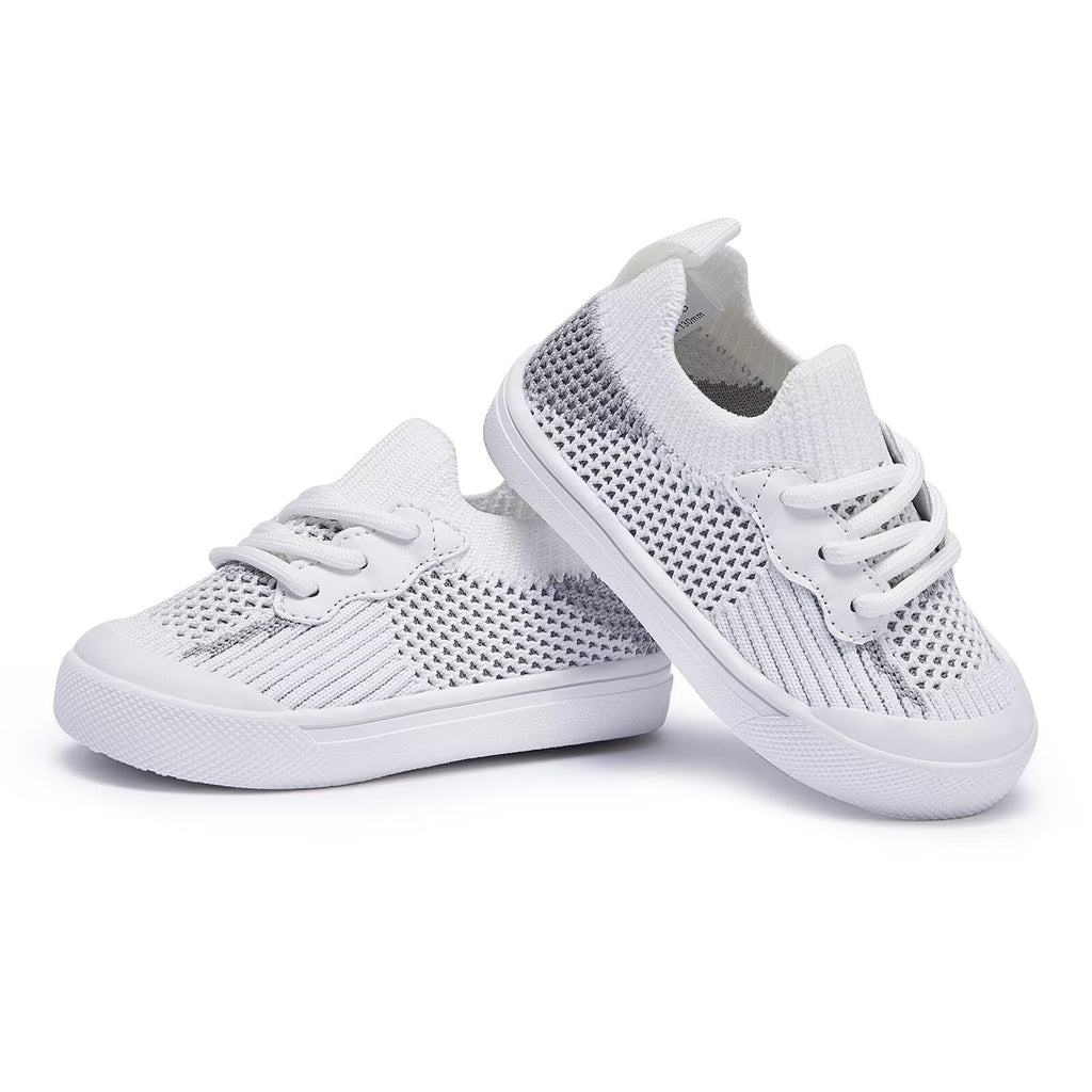 BMCiTYBM Toddler Walking Shoes Baby Boy Girl Barefoot Sneakers Grey Size 8