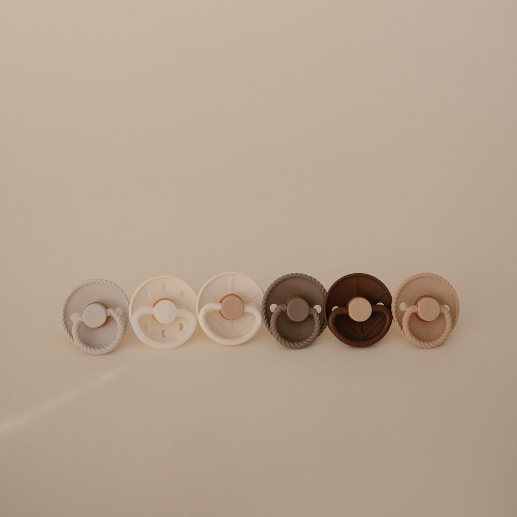 FRIGG SilkySoft Silicone Baby Pacifier 6-Pack Earthy Wonder | Made in Denmark | BPA-Free (6-18 Months)