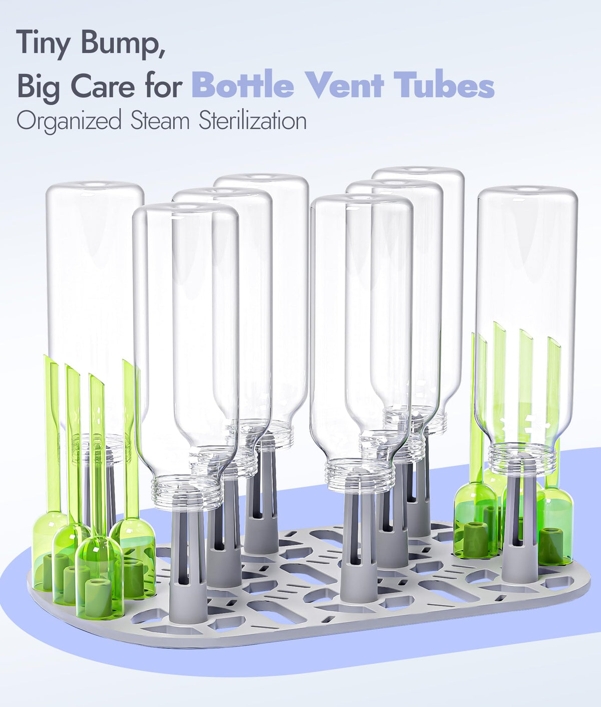 NCVI Baby Bottle Sterilizer and Dryer, 20-Minute Cycle, Up to 8 Bottles