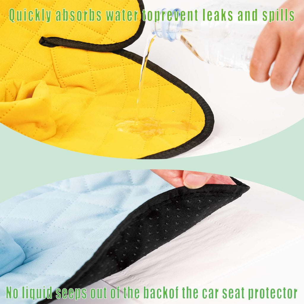 MOOB Waterproof Car Seat Protector - Potty Training Liner for Baby & Toddler, Machine Washable Piddle Pad with Anti-Slip Backing, Universal Fit for Infant Car Seat & Stroller (Blue)