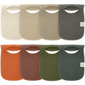 8-Pack Baby Bibs for Boys, Girls - Pullover Bibs for Drooling Teething Baby Girl & Boy Toddler, Newborn, Soft & Absorbent, Cute Colors, Large Torso Coverage Keep Infant Clean & Dry (Brick)
