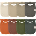 KeaBabies 8-Pack Bibs for Baby Girls, Boys Pullover Baby Bibs 6-36M (Brick)