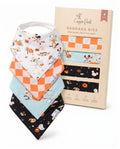 Copper Pearl Baby Bibs for Baby Boy or Girl – Bandana Drool Bibs for Teething, Absorbent Bibs for Eating, Newborn to Toddler, 4 Pack, Mickey Mouse's Boo Bash