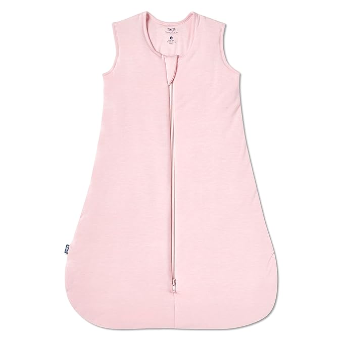 HALO Sleepsack Supersoft Wearable Blanket, Viscose Made from Bamboo, Sleeping Bag for Babies, 1.5 TOG, 6 – 12 Months, Medium, Dusty Pink