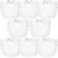 Lictin Muslin Bibs for Boy Girl - 8 Pack Baby Bibs White