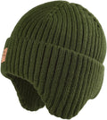 Baby Beanie Fleece Lined Toddler Winter Hat with Ear Flaps Little Girls Boys Warm Hats Cute Beanies for Kids