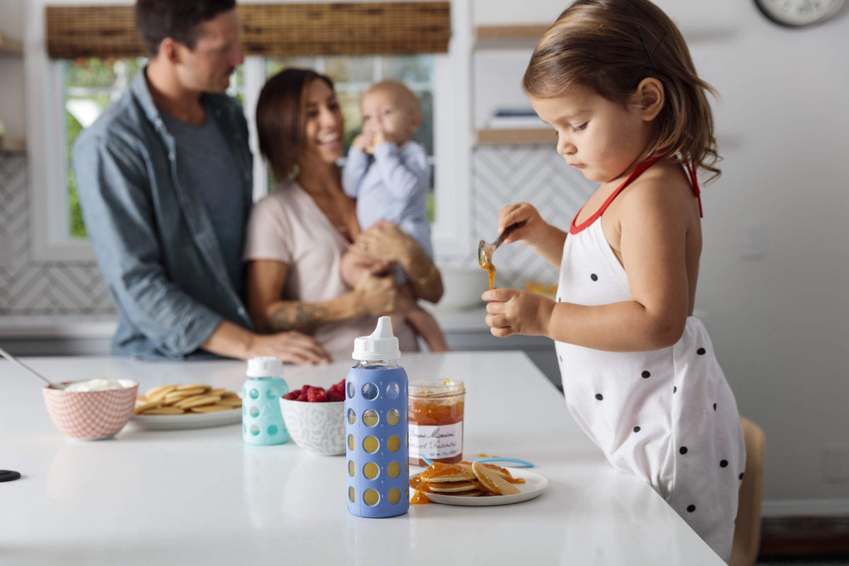 Lifefactory Glass Baby Bottle Starter Set, 4 Pk, Asst
