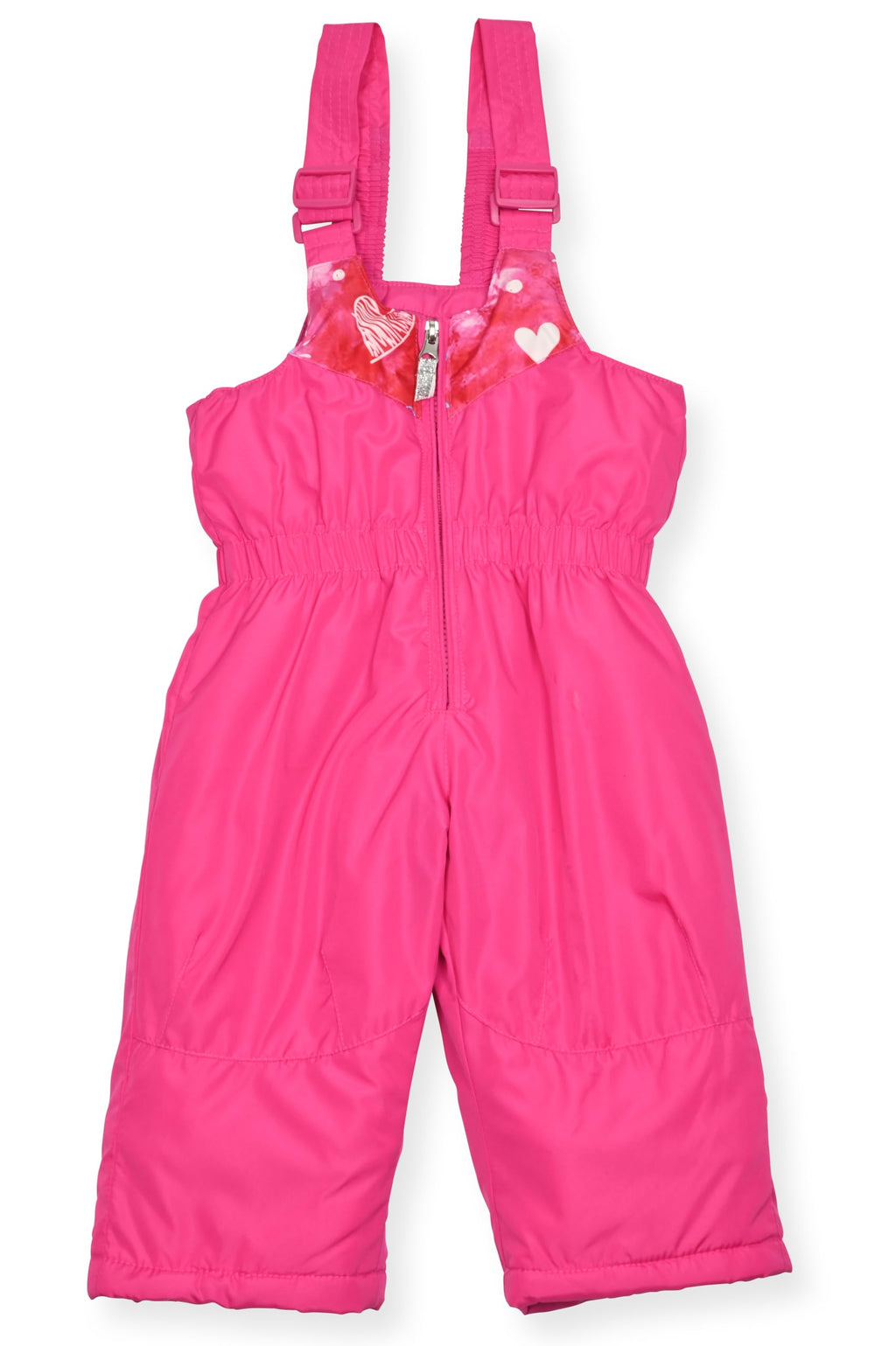 Arctic Quest Girls' Bib Snow Pants and Ski Jacket Water-Resistant Snowsuit For Kids Winter Hooded Jacket, Intense Pink 4, 6X