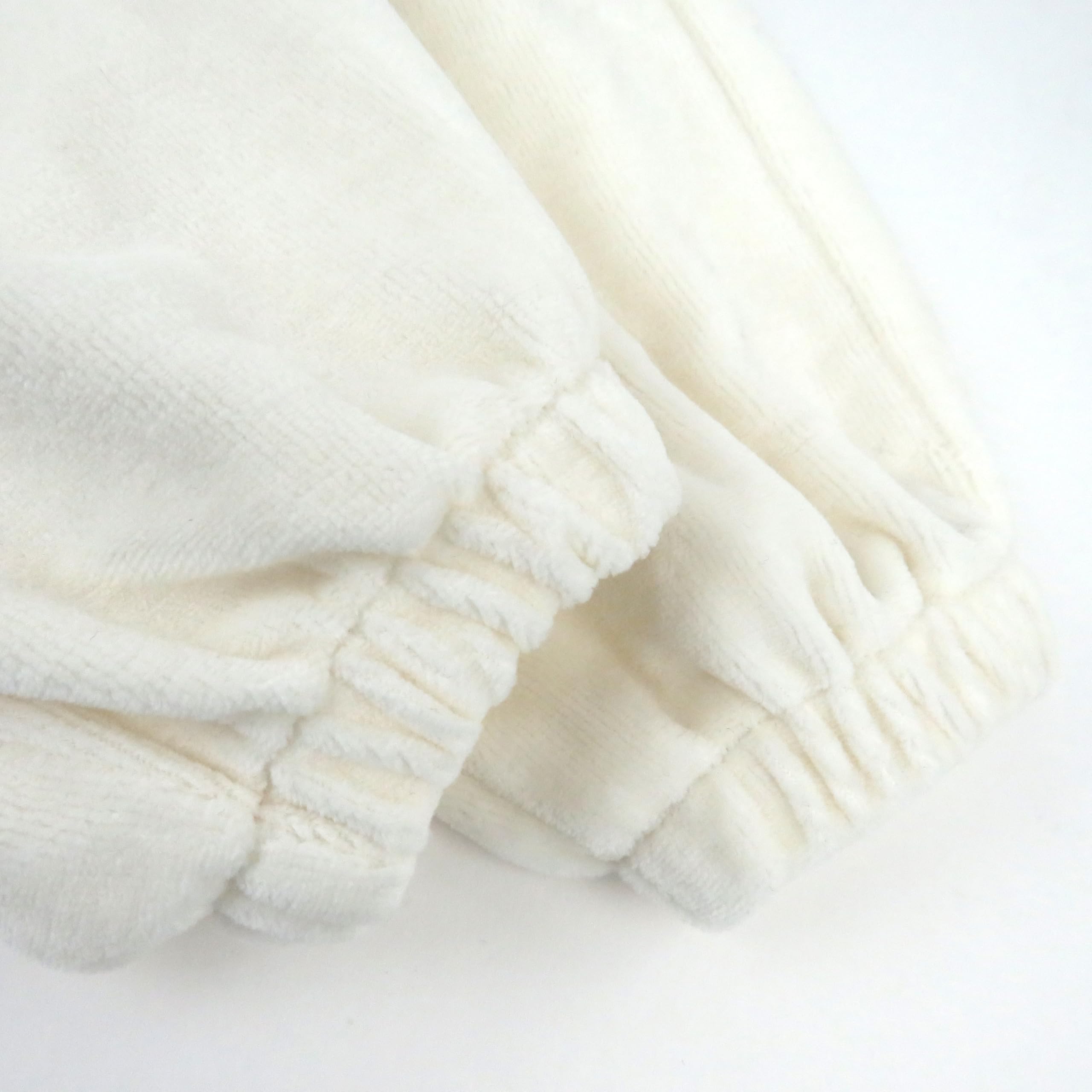 HonestBaby 2-Piece Cozy Velour Sweatshirt and Jogger Sweatpants Set 100% Organic Cotton for Toddler, Baby Boys, Girls, Winter White Ivory, 7 Years