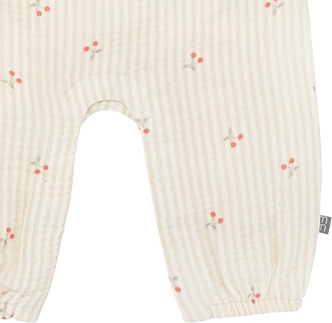 Modern Moments by Gerber baby-girls Self Eyelet Ruffle Long Leg Romper