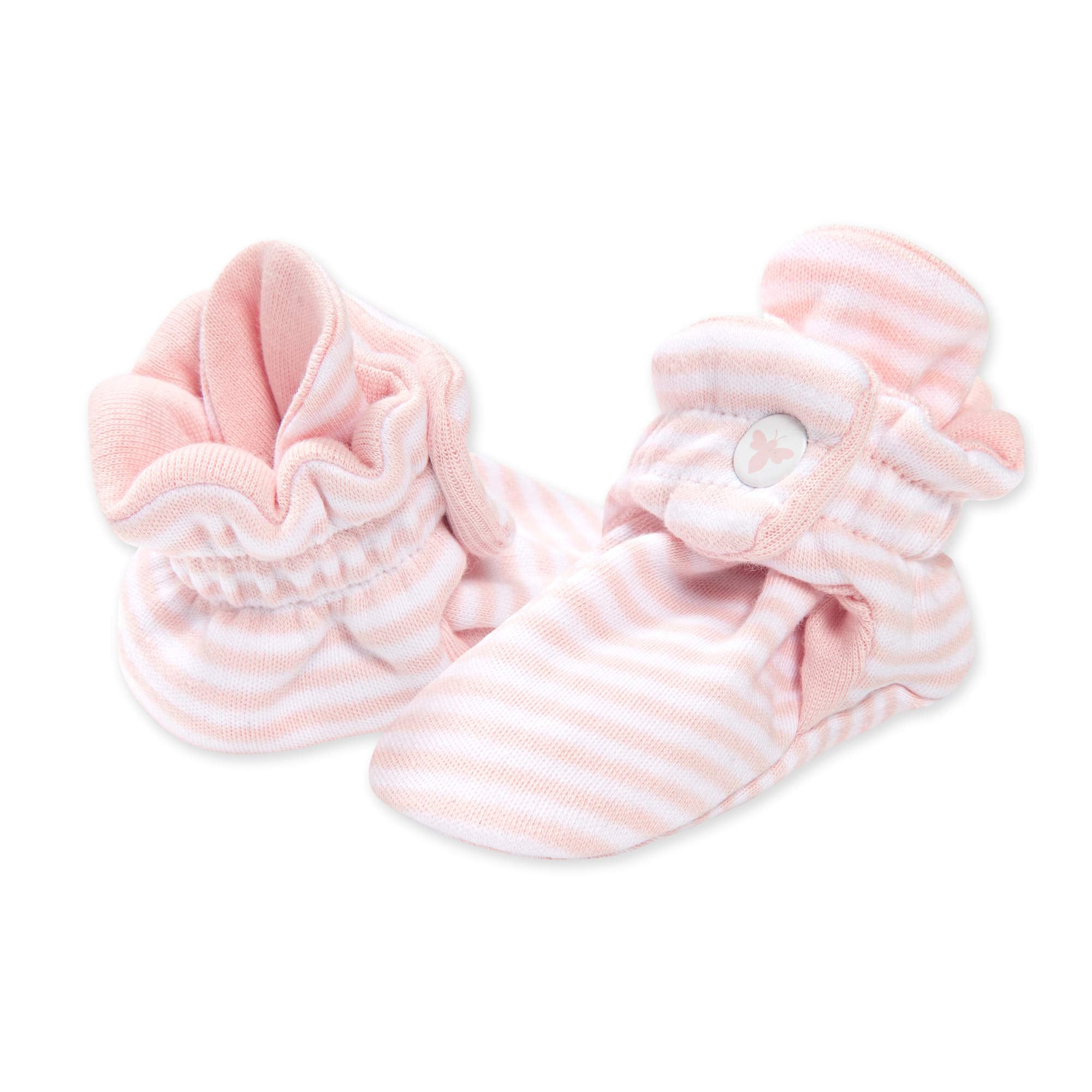 Burt's Bees Baby Girls Booties Organic Cotton Newborn Essentials Shoes, Gender Neutral Color for Ages 0 to 9 Months Old