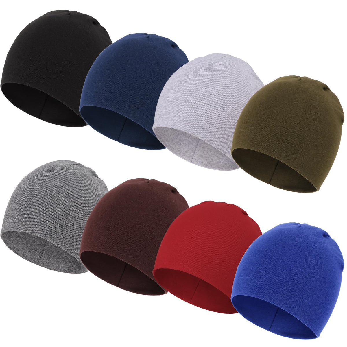 DRESHOW BQUBO 8 Pack Baby Newborn Hats Infant Toddler Kid Hats Soft Nursery Beanie Unisex Beanie Hat for Boys Girls 0-6 Years