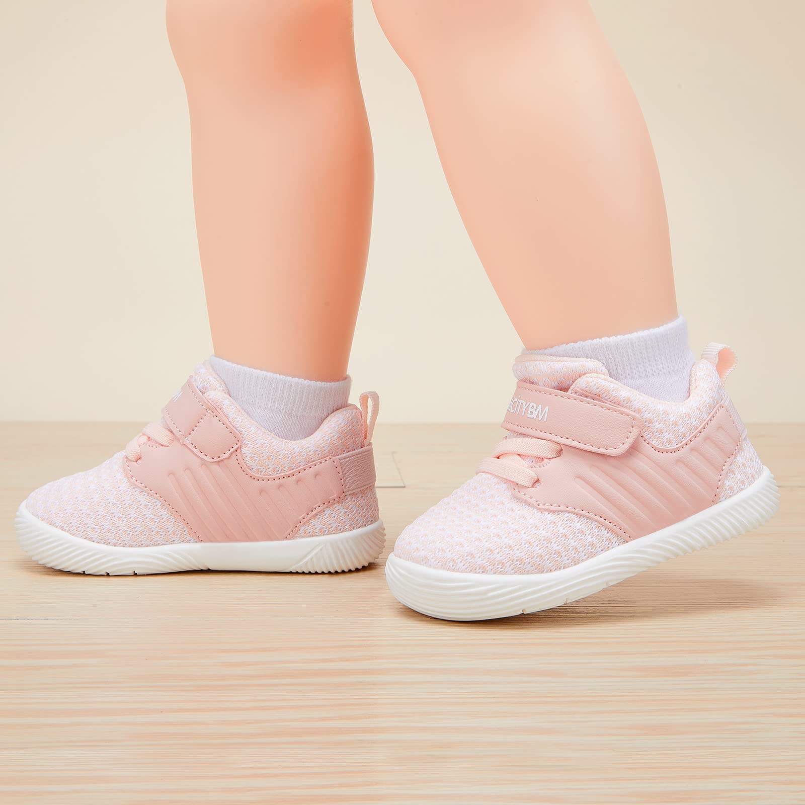 BMCiTYBM Baby Boy Girl Shoes Infant Walking Sneaker Pink Size 12-18 Months