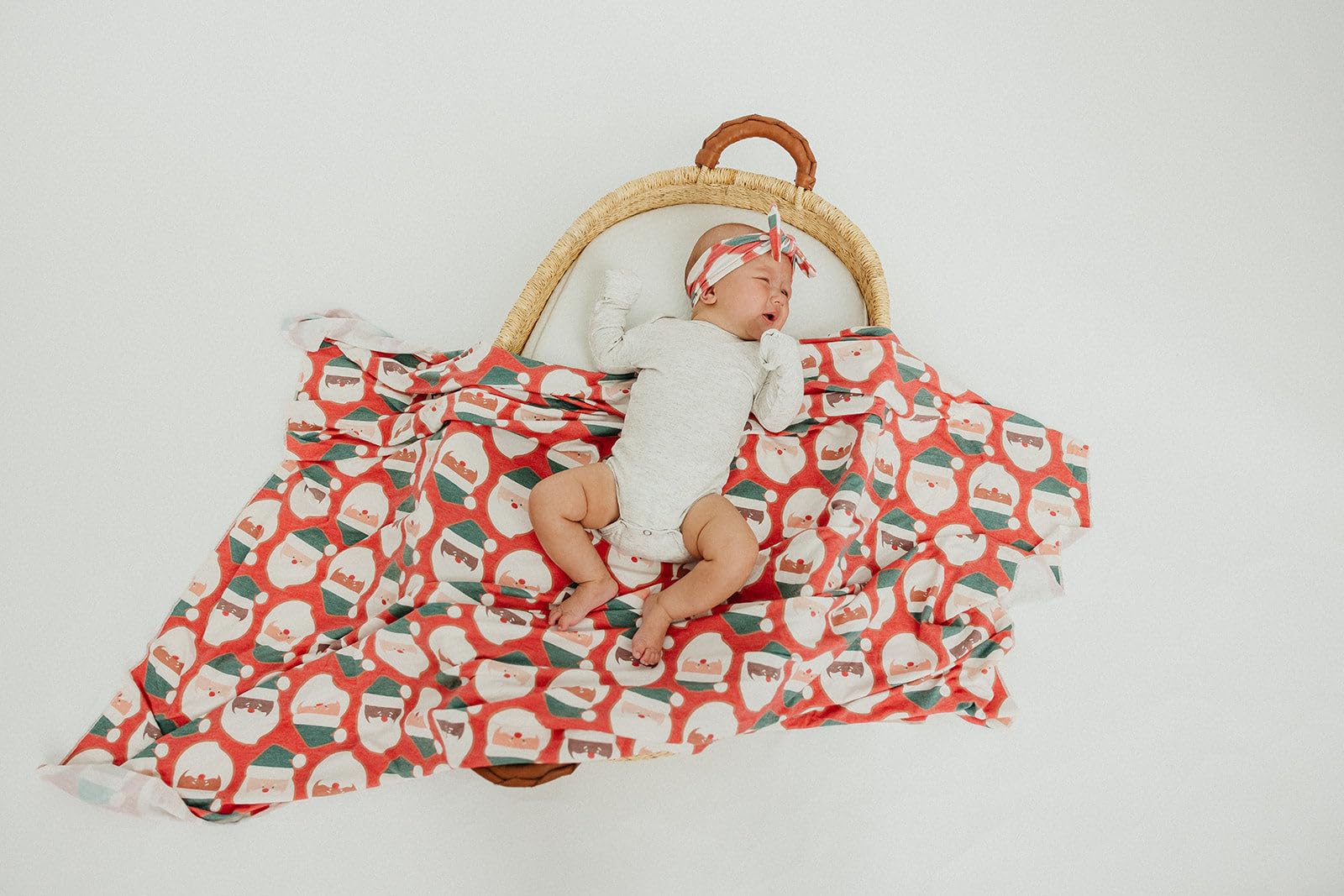Copper Pearl Swaddle Blankets for Newborns | Soft Stretchy Receiving Blankets for Boys and Girls | Large 46 x 46 Inch Baby Blankets | Lightweight and Breathable Swaddles | Claus
