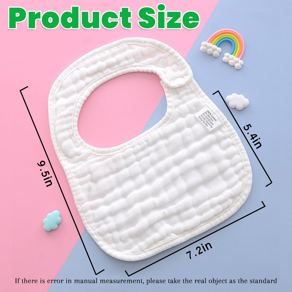 Baby Bibs Muslin Cotton Drool Teething Drooling Bibs for Baby Girl Boy