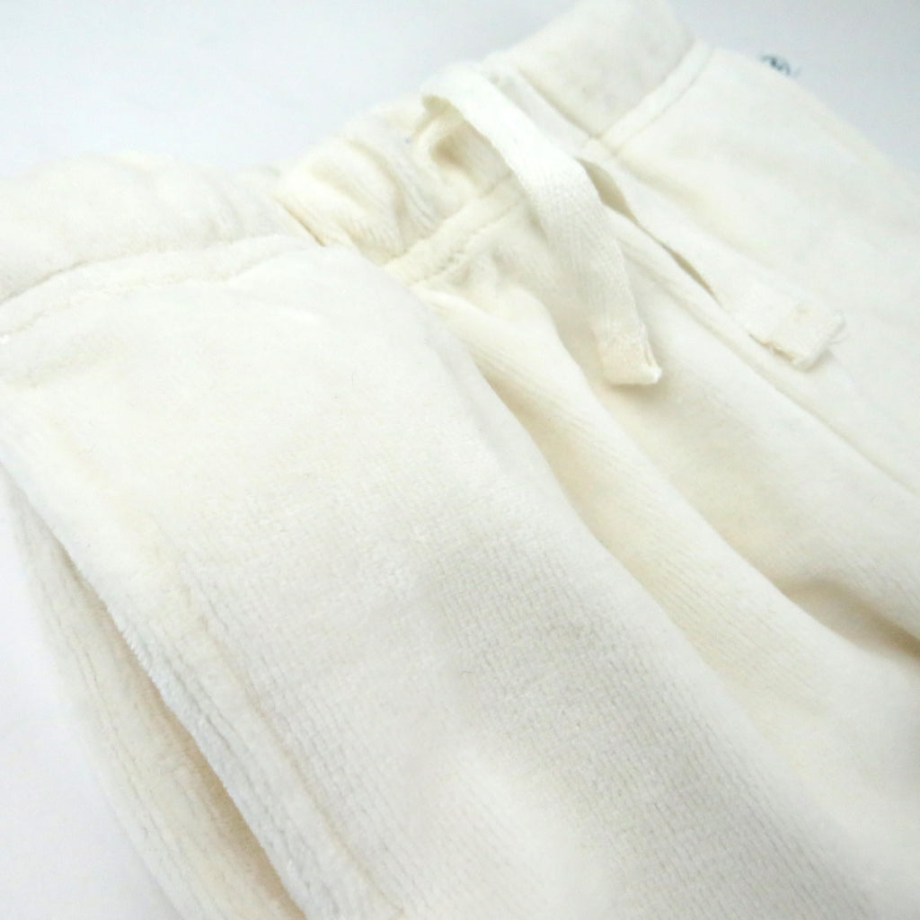 HonestBaby 2-Piece Cozy Velour Sweatshirt and Jogger Sweatpants Set 100% Organic Cotton for Toddler, Baby Boys, Girls, Winter White Ivory, 7 Years