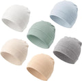 DRESHOW BQUBO 6 Pack Baby Newborn Hats Set for Unisex Infant Newborn Toddler Soft Beanie Hat for Boys Girls 0-24 Months