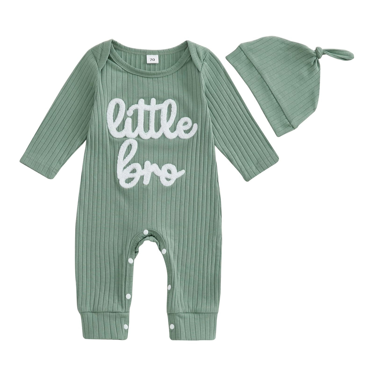 Fernvia Newborn Baby Boy Clothes Letters Print Bodysuit 3 6 9 12 18 Months Long Sleeve Jumpsuit with Hat 2PCS Outfits Set (F Red, 3-6 Months)