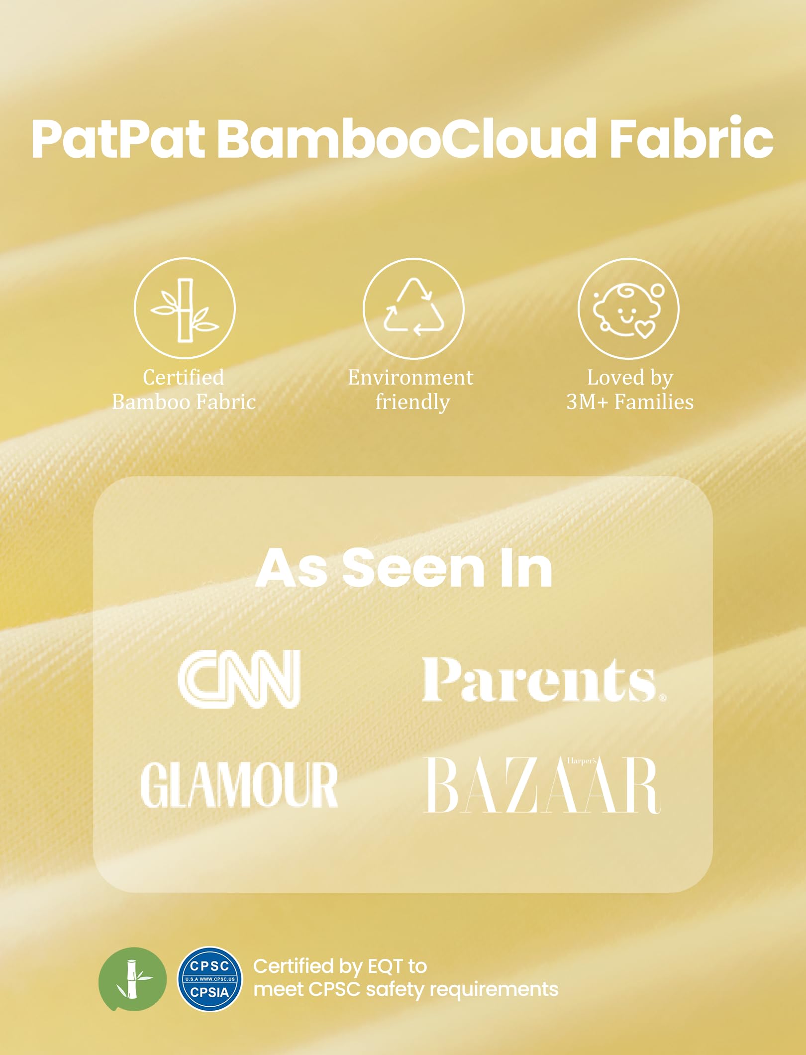 PATPAT 2-Pack Bamboo Viscose Baby Footie, with Anti-Slip Grips Yellow Flower 9-12 Months