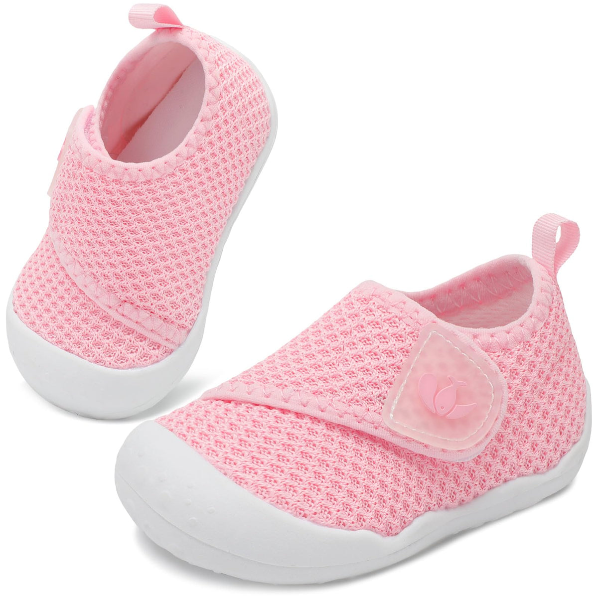 FEETCITY Baby First Walking Shoes Girls Boys Wide Infant Shoes Baby Slip On Sneakers Lightweight Barefoot Crib Shoe