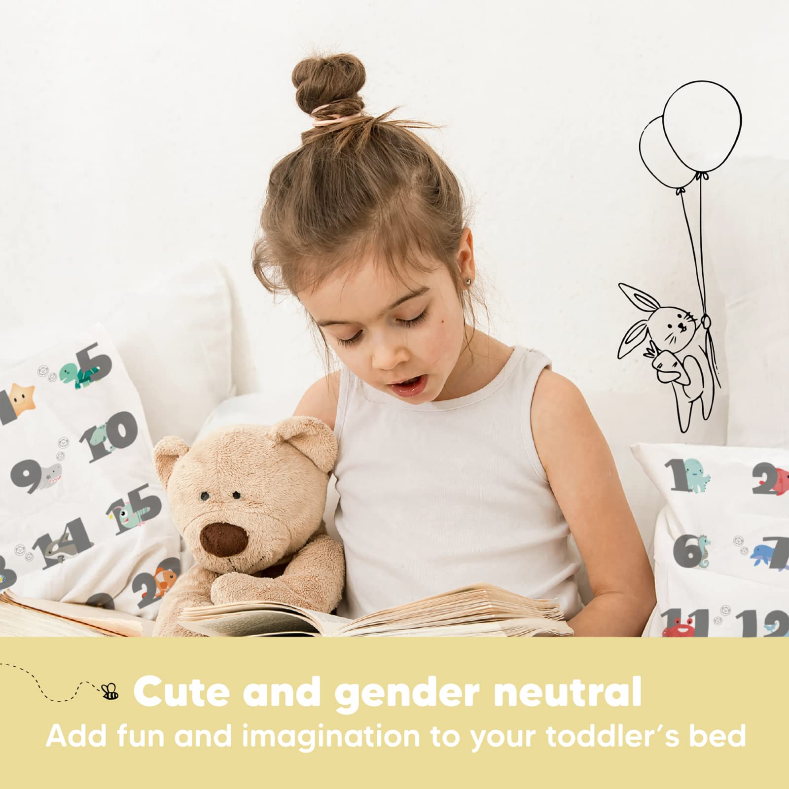 Toddler Pillow with Pillowcase, 13x18 My Little Dreamy Pillow (Kea123)