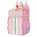 Maliton Hanging Diaper Caddy Nursery Caddy Organizer (Pink)