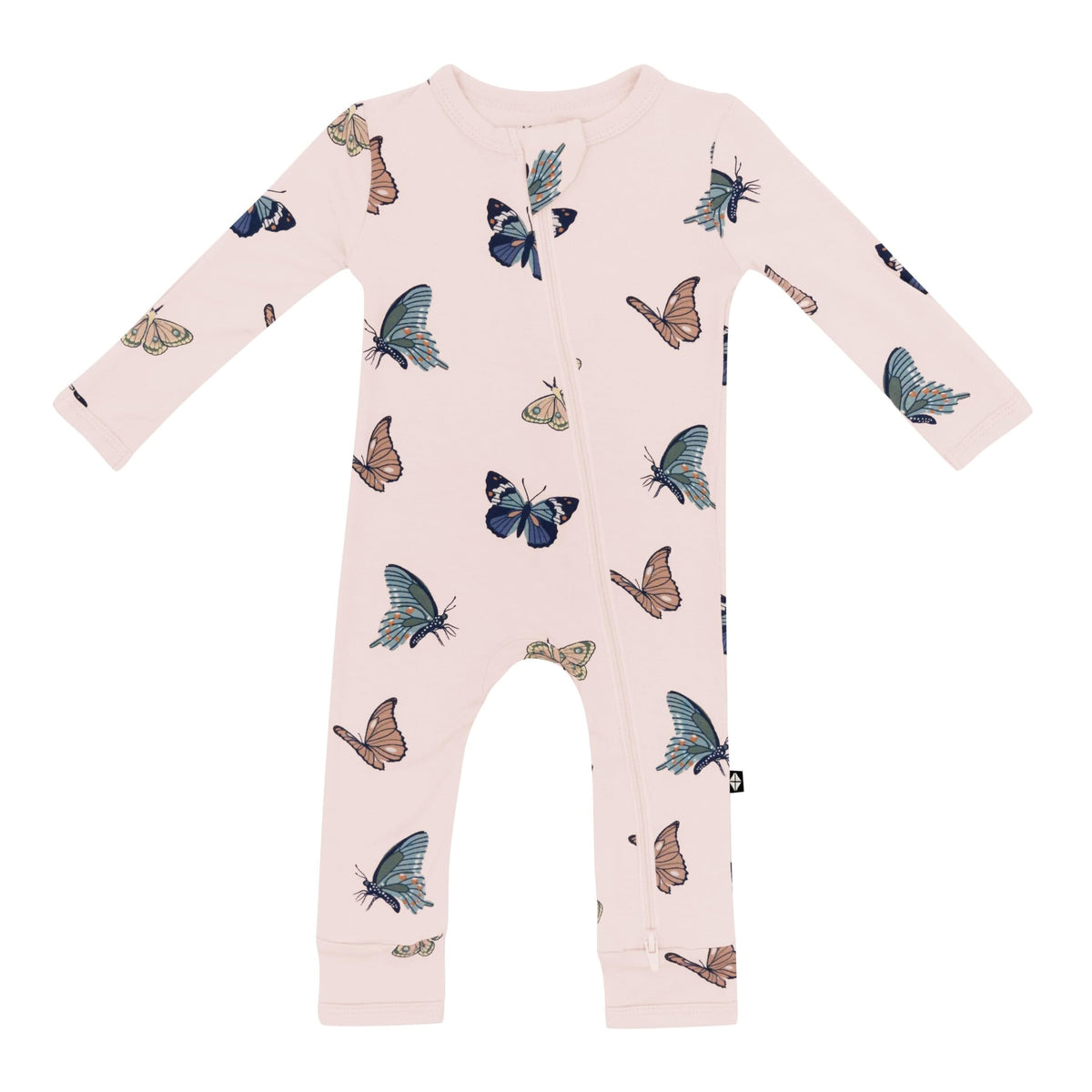 KYTE BABY Soft Bamboo Rayon Rompers, Zipper Closure, 0-24 Months (0-3 Months, Midnight)