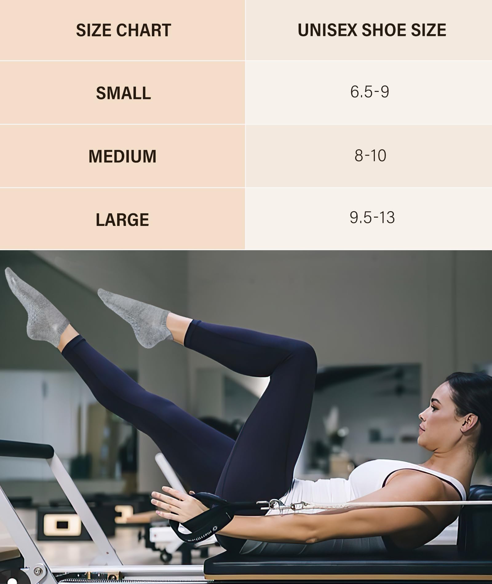 DIBAOLONG Pilates Socks with Grips for Women Yoga & Barre - Non Slip 3-Pairs Grippy Ankle Socks