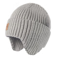 Baby Beanie Fleece Lined Toddler Winter Hat with Ear Flaps Little Girls Boys Warm Hats Cute Beanies for Kids Caramel