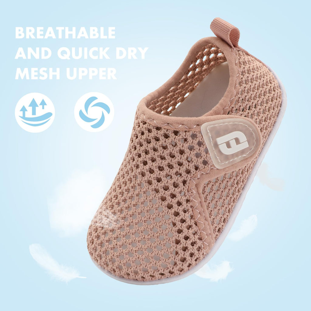 Baby Boys Girls Barefoot Swim Water Shoes Toddler Sandals Kids Sock Shoes Beach Walking Sandals Athletic SneakersDarkPink 6-12 Months Infant