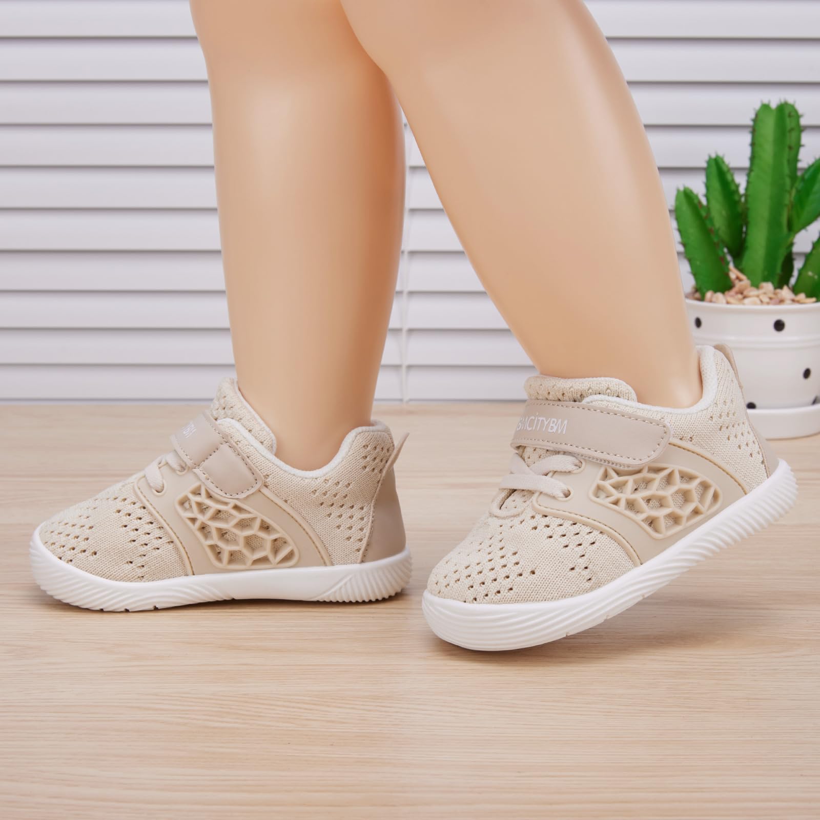 BMCiTYBM Baby Walking Shoes Infant Boy Girl Sneaker Camel Size 18-24 Months