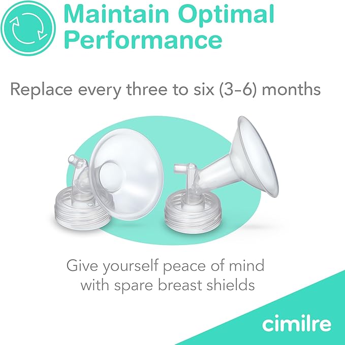 Cimilre 21MM Breast Shields, Spare & Replacement Breast Shields for The Cimilre Breast Pump, Comfortable Breast Pump Parts for Nursing Moms, 21MM Shields (Set of 2)