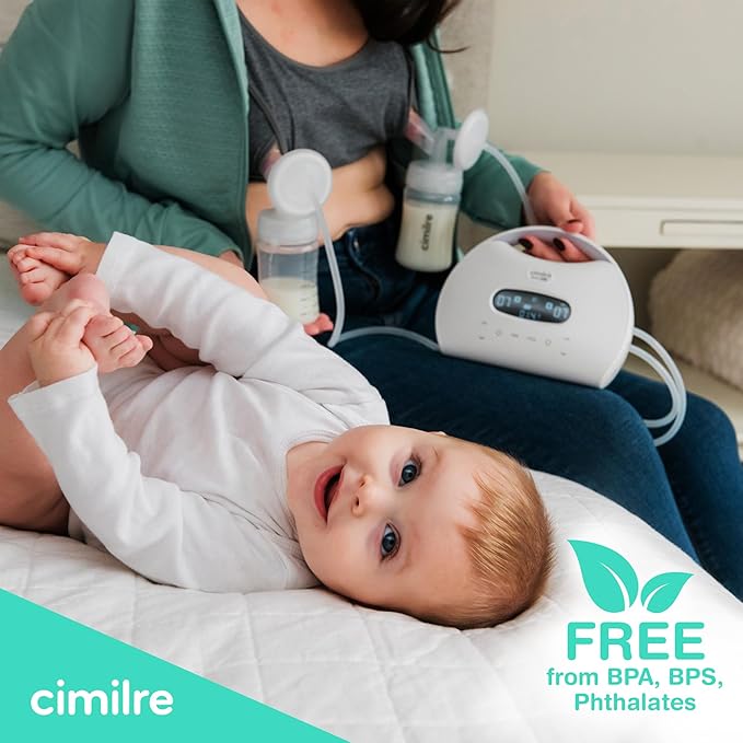 Cimilre 24MM Breast Milk Collection Kit, Double Pumping Breast Milk Collector Kit to Store Breast Milk, Includes Breast Shields, Valves, Backflow Protectors & Bottles
