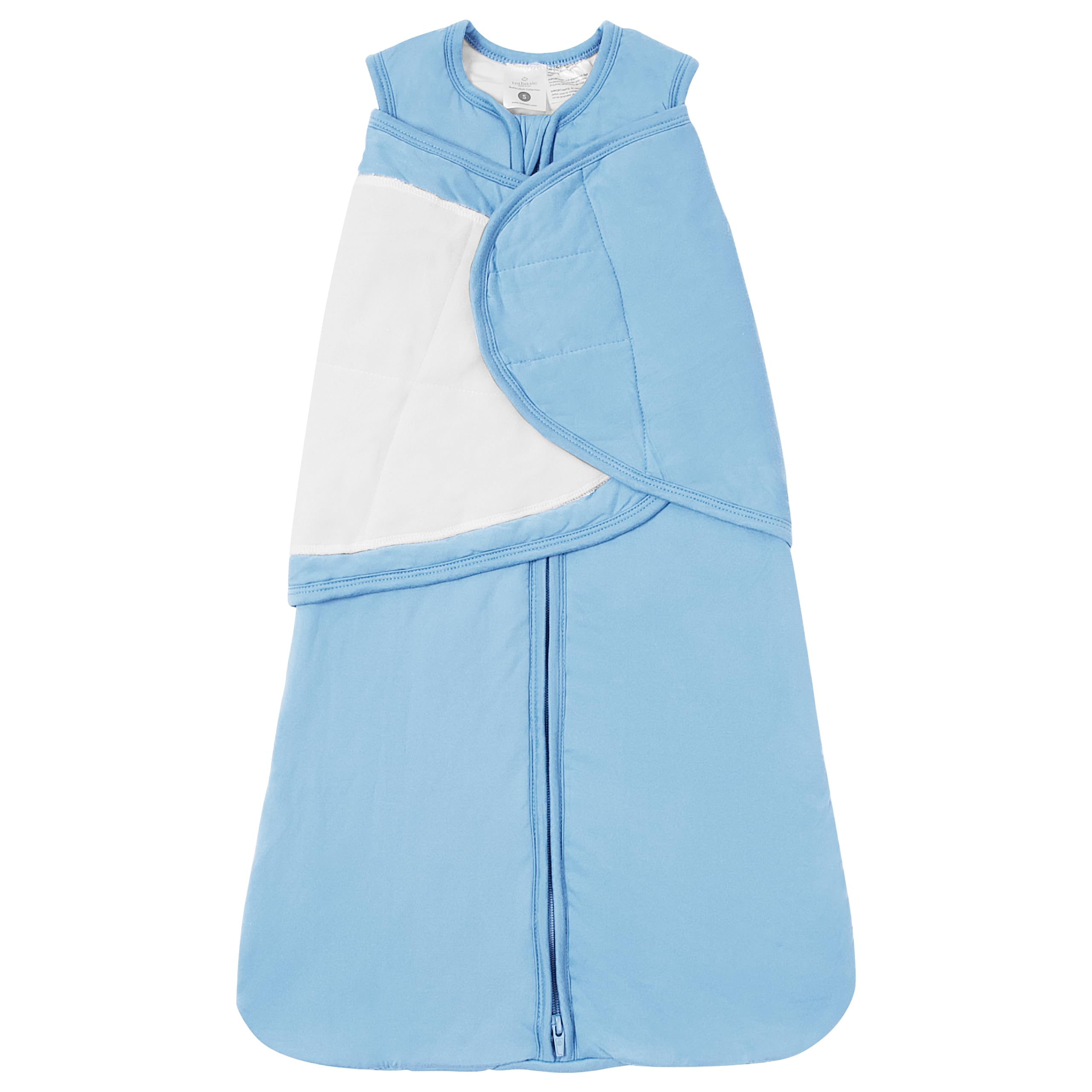 TOTBASIC Baby Swaddle Blanket 6-12 Months, 1.0 TOG 3-Way Adjustable Baby Sleep Sack, Fog