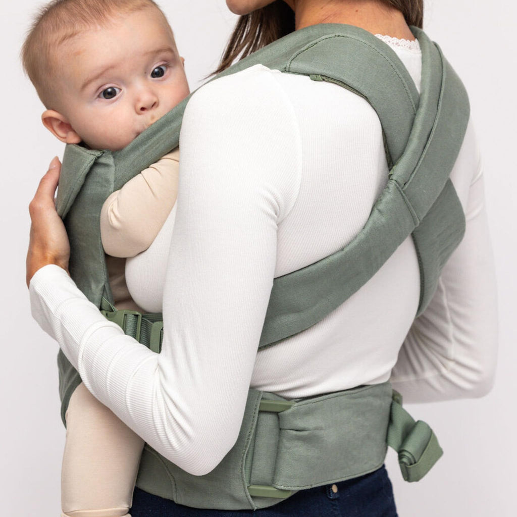 WildBird - Aerial Buckle Carrier - 2-24 Months - Standard (XS-XL) Acadian - Front or Back Carry - Cross Straps, Lumbar Support, Headrest - Hip Healthy - Baby Carrier - Baby Essentials - New Mom Gifts