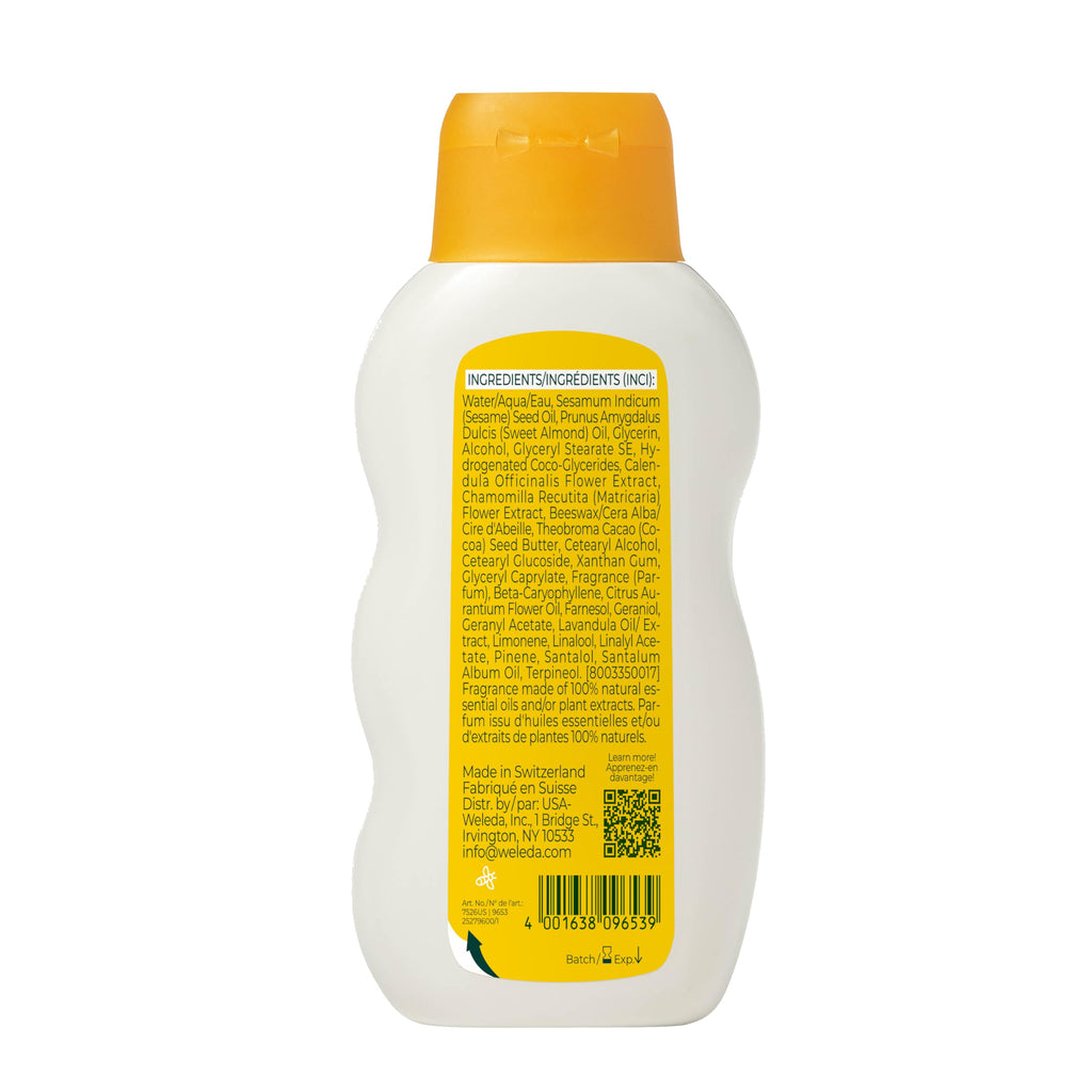 Weleda Baby Calendula Comforting Body Lotion, Plant Rich Moisturizer with Calendula, Chamomile, Sweet Almond and Sesame Oils, 6.8 Fl Oz