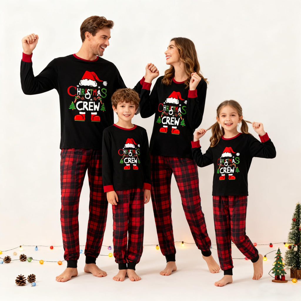 Awoscut Family Christmas Pajamas Matching Pajamas for Family, Xmas PJs Sets Holiday Sleepwear(#a-2, Mom, 3XL)