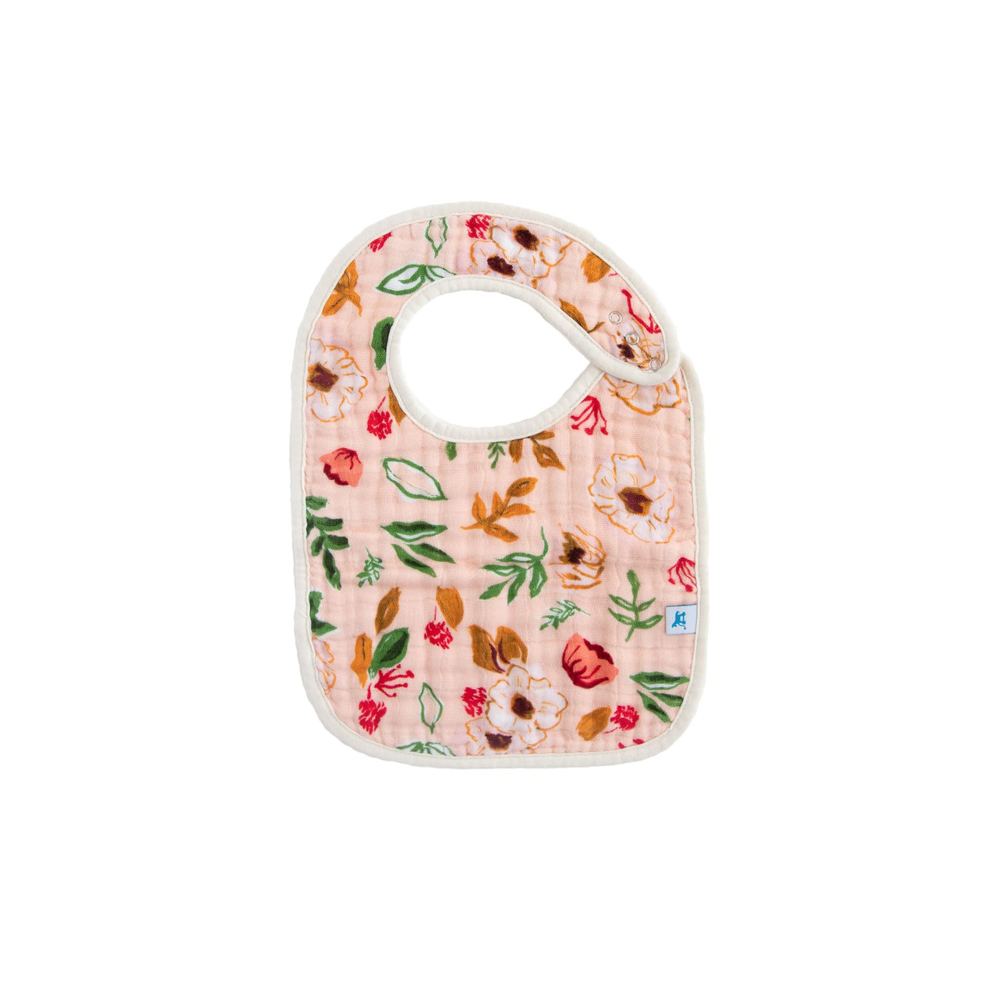 Little Unicorn Muslin Baby Bibs | Adjustable as Baby Grows | Soft Absorbent Muslin Fabric | For Eating, Drooling, Teething (Vintage Floral Set)
