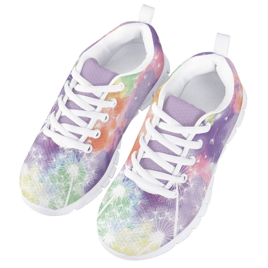 MARSVOVO Toddler Girl Slip On Sneakers Lightweight Breathable Athletic Slip On Girl Running Shoes Comfortable Classic Lace-up Resistant Tennis Play Sport Learning to Walk Shoes Tie-Dye Size 11 US