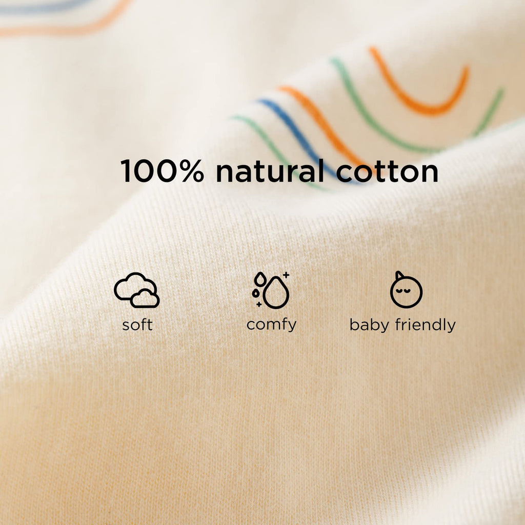 Duomiaomiao 0.5 TOG Toddler Sleep Bag 24-36 Months 100% Cotton Lightweight Baby Sleep Sack with Feet, Breathable Comfy Toddler Wearable Blanket