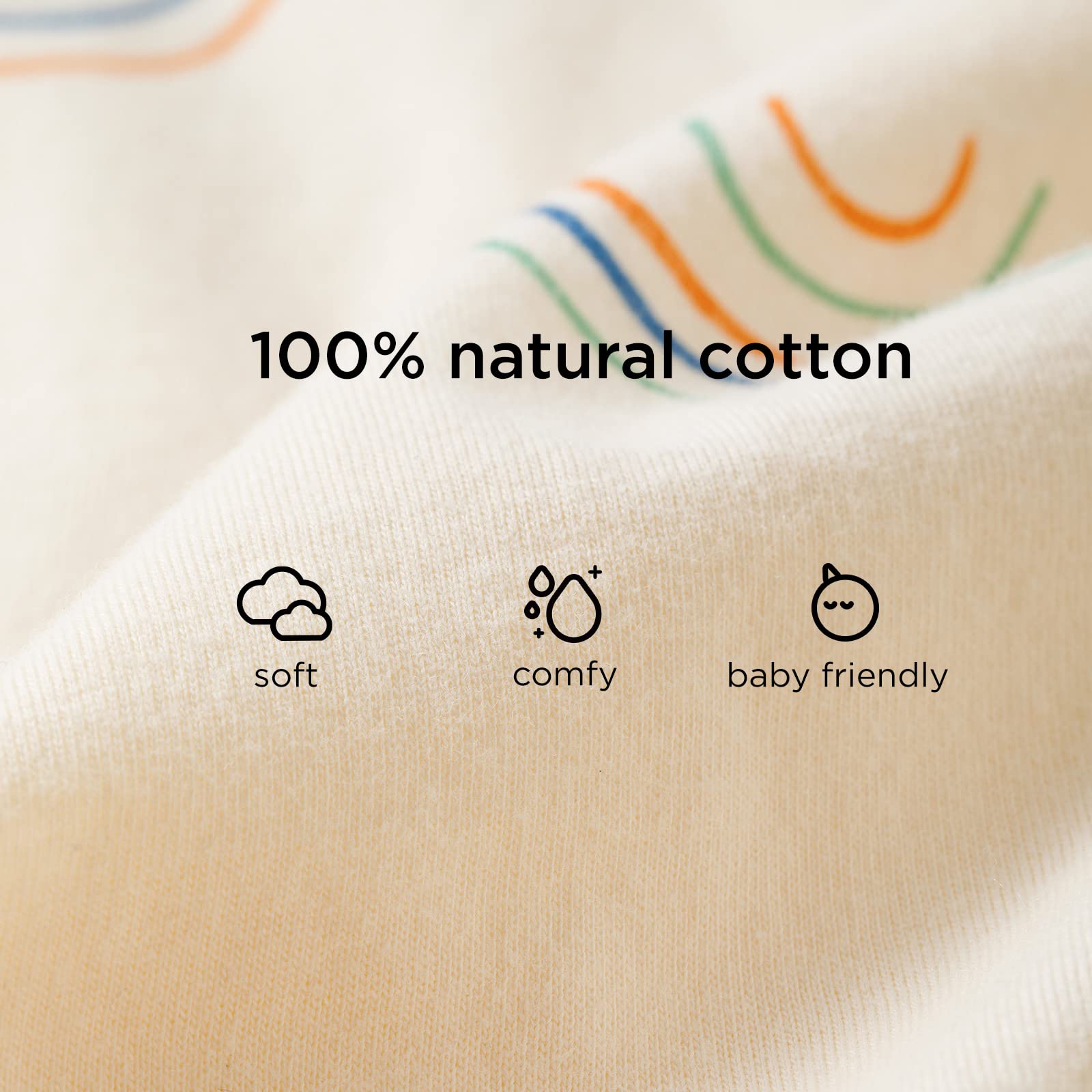 Duomiaomiao 0.5 TOG Toddler Sleep Bag 24-36 Months 100% Cotton Lightweight Baby Sleep Sack with Feet, Breathable Comfy Toddler Wearable Blanket