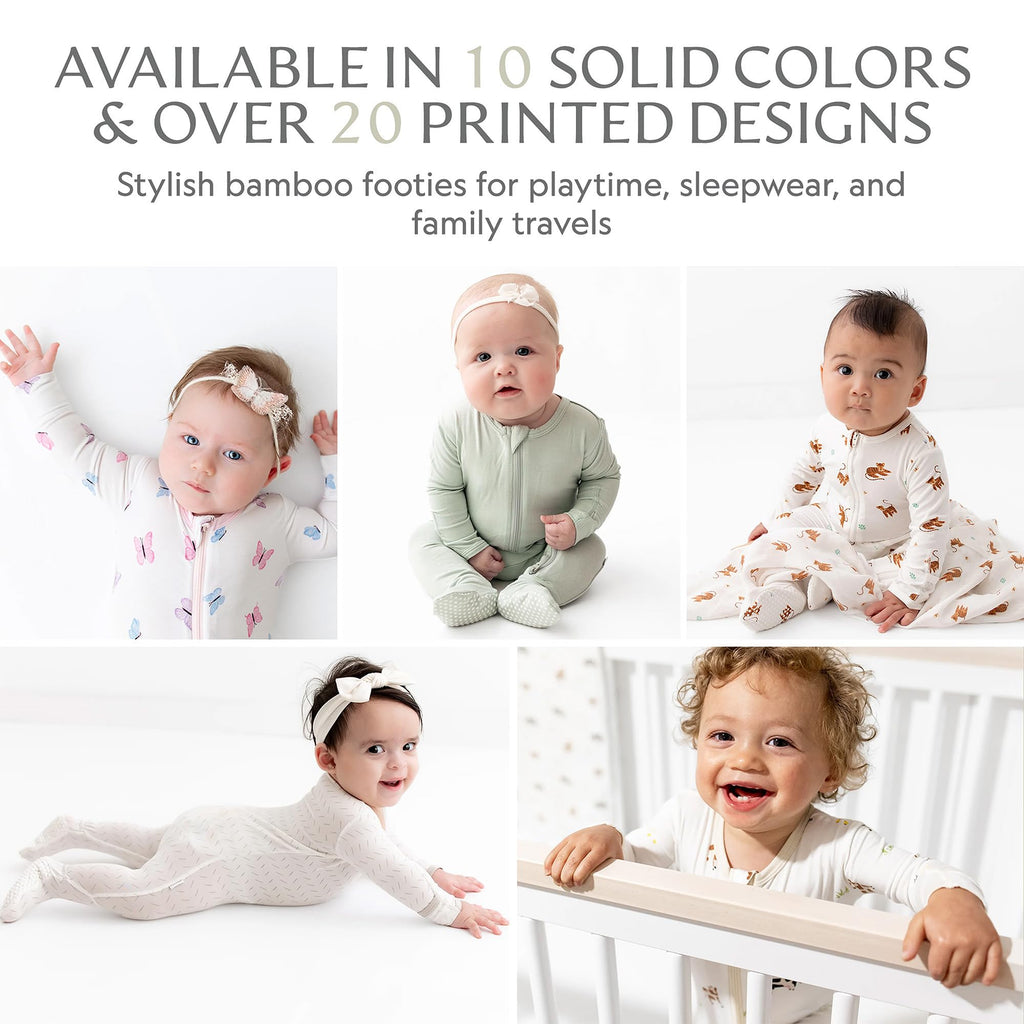 Bamboo Little Soft Baby Footie Pajamas, Dog 12-18 Months