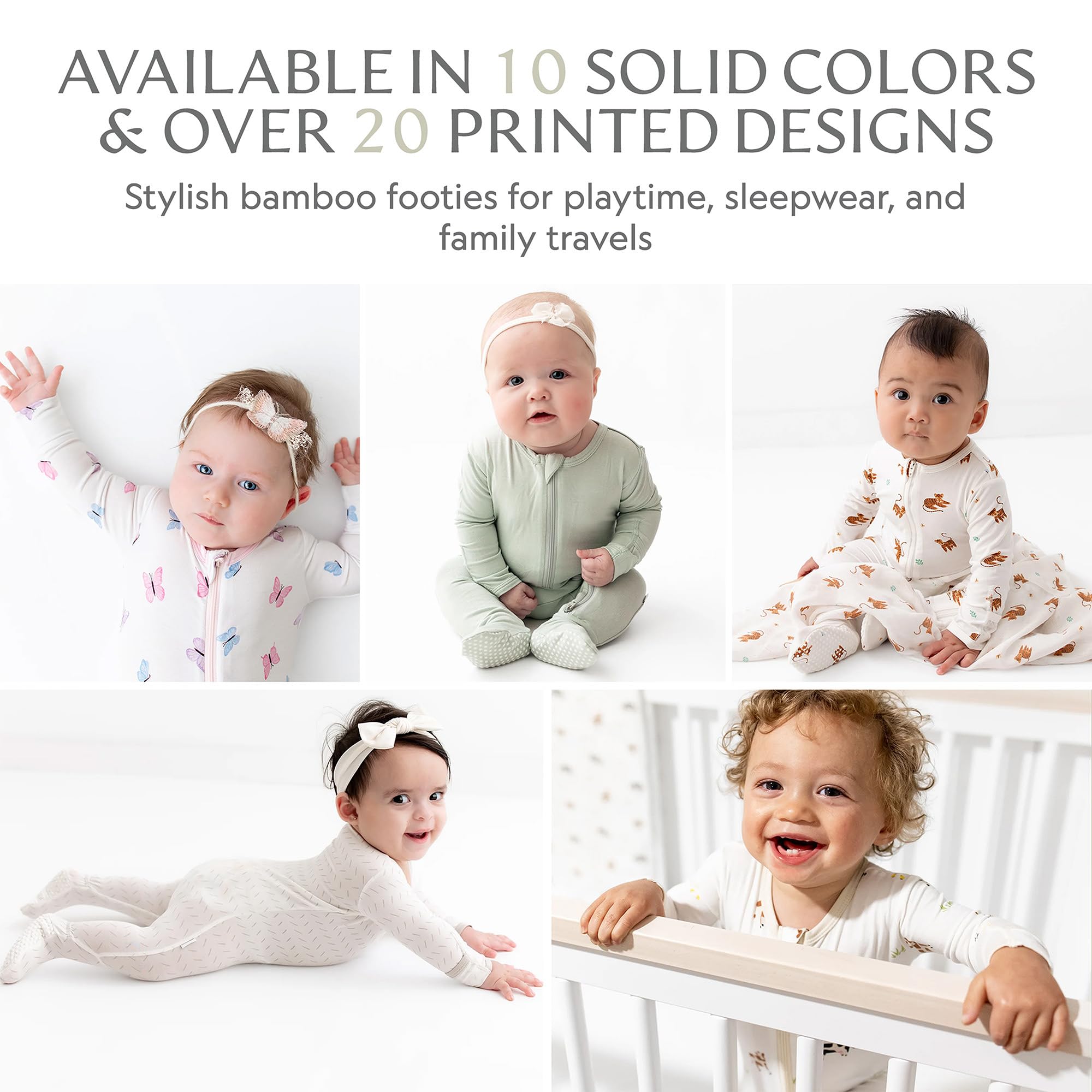 Bamboo Little Soft Baby Footie Pajamas, Dog 12-18 Months