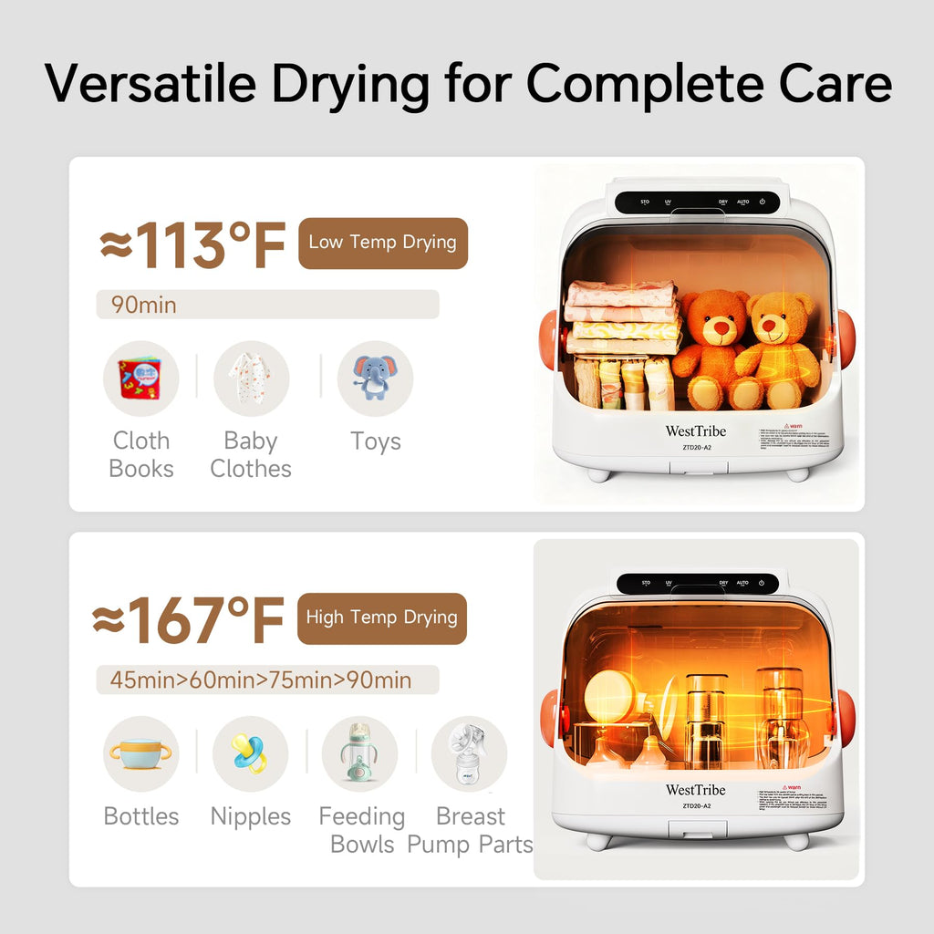 Baby Bottle Dryer – 20L, cpap Cleaning Machine.Hot Air Drying. Suitable for toothbrushes, Keys, and Everyday Household Items.